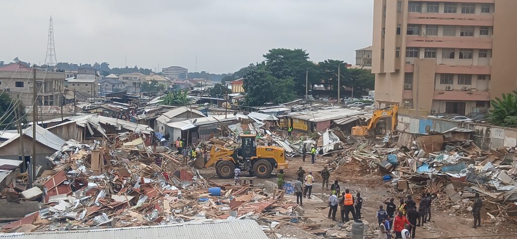 KMA Flattens High-Crime Asafo Settlement in Major Demolition Exercise